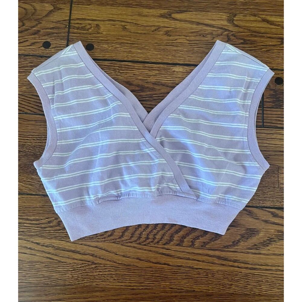 Ocean Pacific Striped Cropped Tank Top 90s Nineties Large L